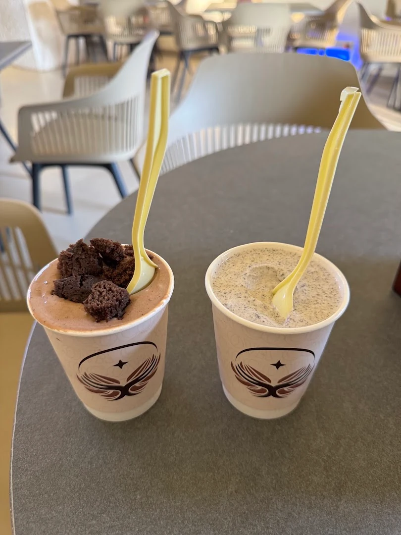 Kaju thick shake in handcrafted glass
