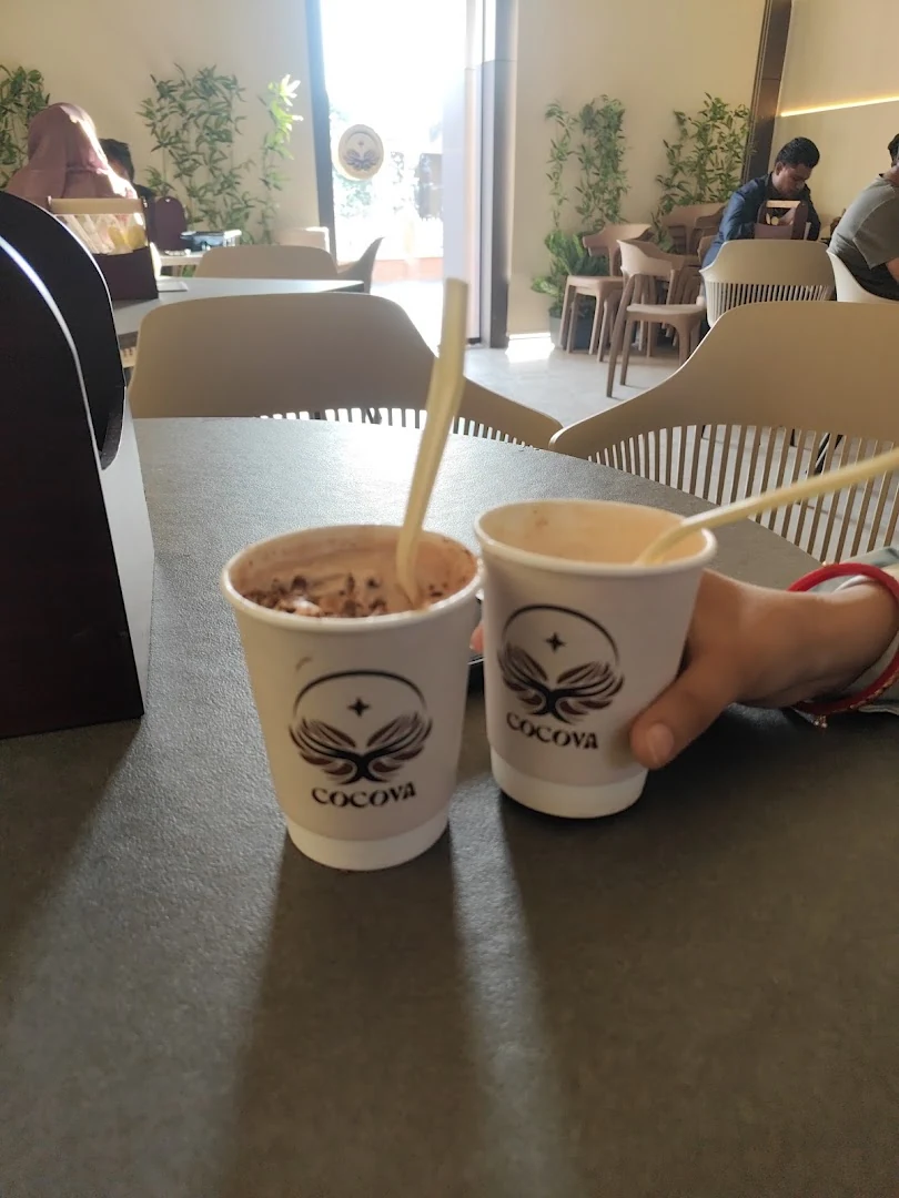 Signature thick cold cocoa poured fresh