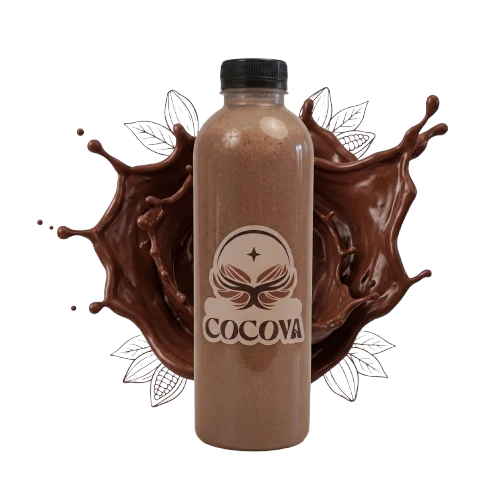 Cold cocoa served pure without ice