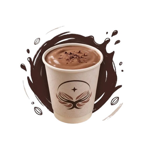 Classic chocolate shake topped with chips, kaju, and almonds