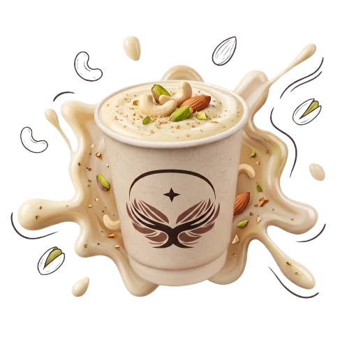 Kaju Badam Pista thick shake with whole dry fruits