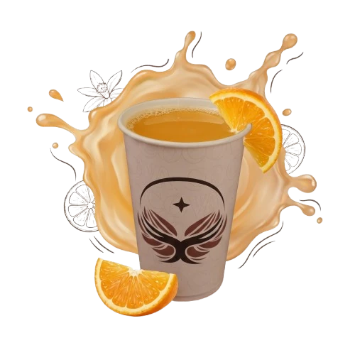 Fresh orange juice in glass