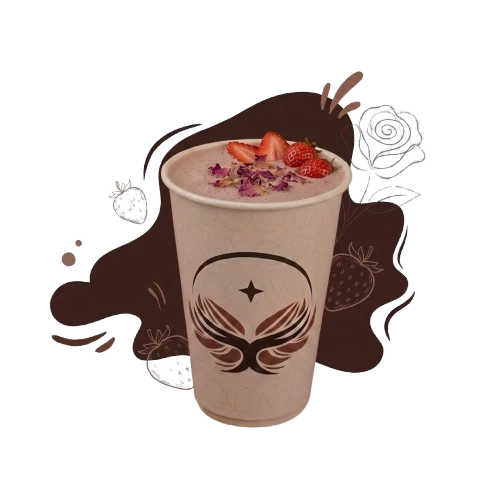 Rose Strawberry dual-note thick shake